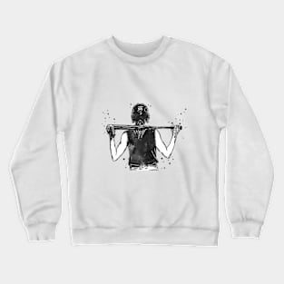 Girl Softball Player Crewneck Sweatshirt